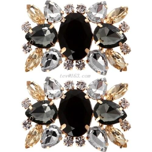 2Pcs Rhinestone Wedding Bridal Shoes Clips Accessory Decoration Vintage Style