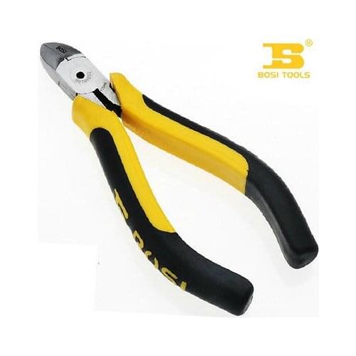 5" Dual Color Handle Electronic Oblique Mouth Plier with Positioning Pin