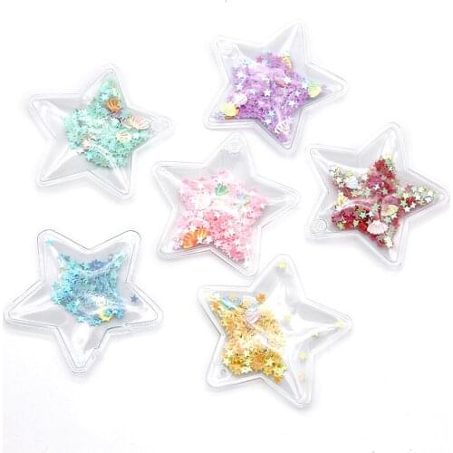 5pcs Mouse Head Pattern Girls Hairwear DIY Sequin Shaker Transparent Quicksand Shaker Phone Protector Decoration