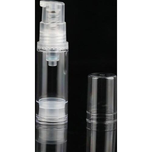 5ML whole clear airless bottle vacuum pump clear lid lotion emulsion serum sample eye essence skin care sprayer toner packing