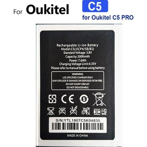 2000mah Battery for Oukitel C5 PRO