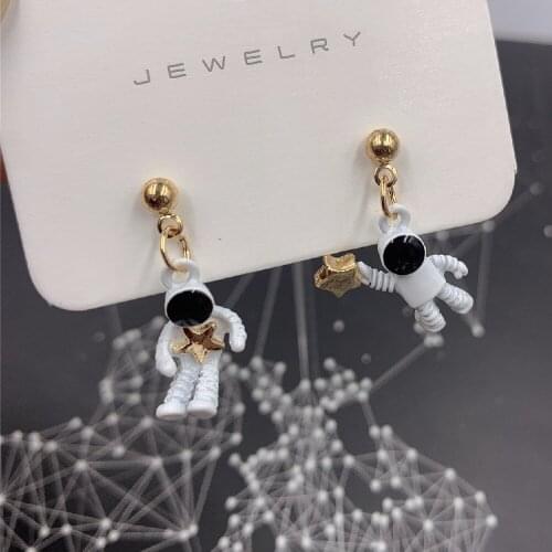 Asymmetric Pentagram Contracted Earrings For Girls Women Children Birthday Gift Lovely Jewelry