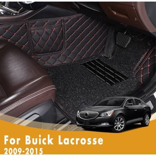 RHD Car Floor Mats For Buick Lacrosse 2015 2014 2013 2012 2011 2010 2009 Double Layer Wire Loop Custom Decoration Carpets Covers