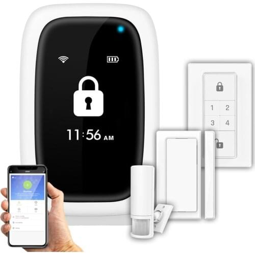 Wireless WiFi Alam System App Remote Control Android IOS Voice Promot Security Home Alarm Door Window Sensor SOS Button