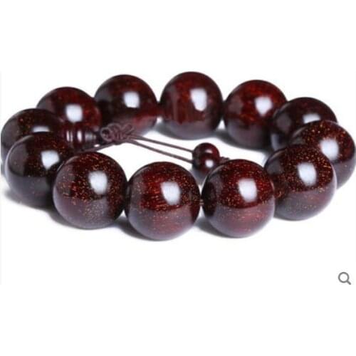 Large Sandalan Zambia lobular red sandalwood full star 20mm sandalwood wood beads couple jewelry bracelet