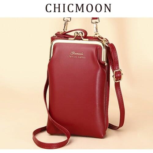 Brand Crossbody Cell Phone Shoulder Bag Cellphone Bag Fashion Daily Use Card Holder Mini Leather Hand Bag for Women Wallet Totes