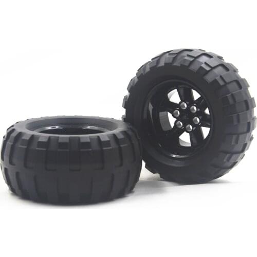Self-Locking Brick MOC Technic Parts 1pcs TYRE BALOON WIDE DIA94,8 X 44 & RIM DIA 56 X 34 Compatible with lego for Kids Boys Toy