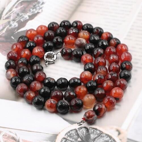 Long Chain Necklace Statement Strand Necklaces for Women Natural Agates Stone Colorful Choker Bohemia Handmade Jewelry Gift B248