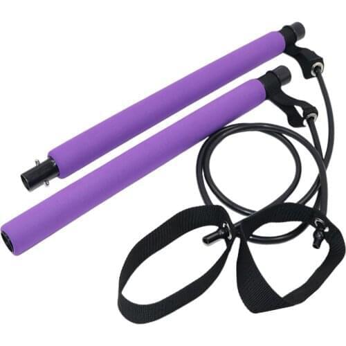 Long Resistance Band Bar fitness Pilates Bar for Bodybuilding Workout