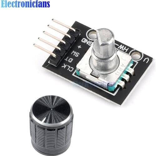 KY-040 360 Degrees Rotary Encoder Module Brick Sensor Switch with 15×16.5 mm Potentiometer Rotary Knob Hole Cap For Arduino