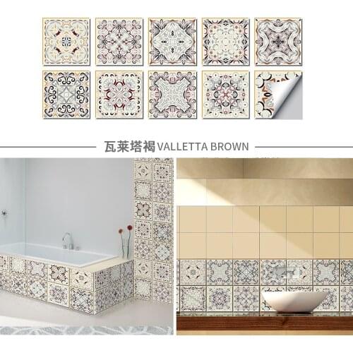 Tile Sticker Kitchen Backsplash Wall Sticker Self Adhesive Ceramic Vinyl Tiles Bathroom Waterproof DIY Nordic Modern Home Decor
