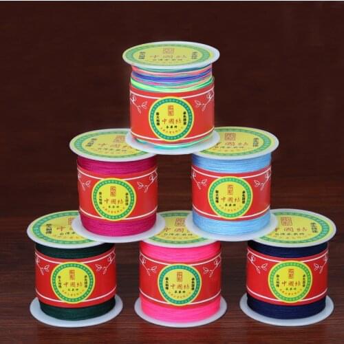 Wholesale 150Yard/Spool 0.4MM Mix Color Nylon Chinese Knotting Macrame Cord Braided DIY Beading String Thread