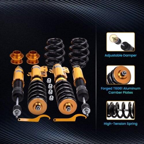Coilovers Shock Strut Kit for Toyota Yaris Sedan Vois 2013-2017 Springs Suspension Adjustbale Damper