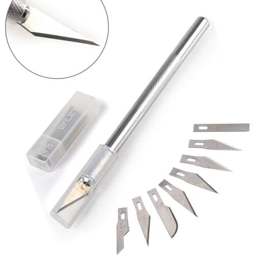 9 Blades Wood Paper Cutter Pen Knife Scalpel Steel Blades Engraving Knives for Crafts Arts Drawing DIY Repair Hand Tools