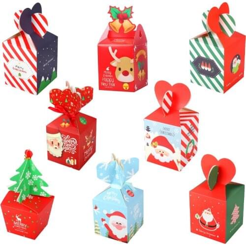 Christmas Gift Bags Gift Box Candy Cookies Bags 2022 New Year Christmas Home Decoration Natal Gift Bag Kerst Noel Treats packing