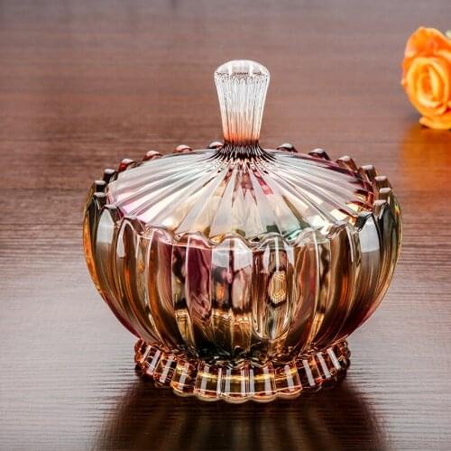 Nordic Tall Feet Glass Candy Jar With Cover Creative Dried Fruit Snacks Storage Jars Sundries Collection Pot Tabletop Decoration