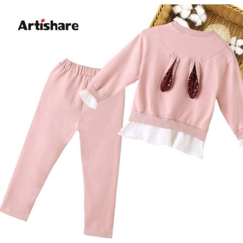 Girls Clothes Sweatshirt + Pants Clothes For Girls Casual Style Outfits For Girls Spring Autumn Childrens Sports Suit