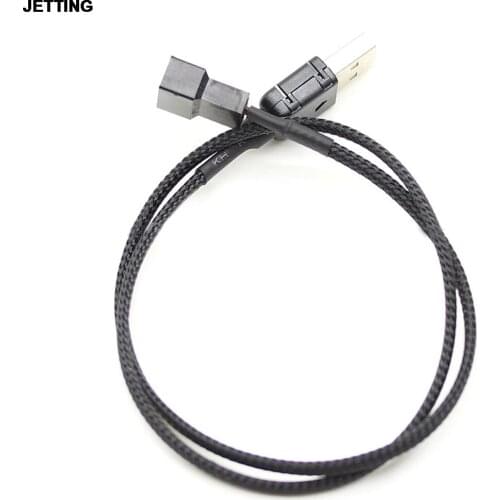 JETTING 1 pc Adapter Cable USB A male to Fan 3-Pin 3pin /4-Pin 4pin Adapter Cable for 5V 50cm Drop Shipping