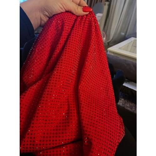 Madison High Quality African Nigerian Tulle Lace Fabric Embroidery With Glittery Heavy Stones Guipure Wedding Party Dress 1Yard