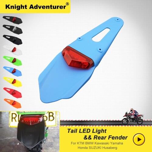 Polisport Motorcycle Tail LED Light and Rear Fender Stop Enduro tail light MX Trail Supermoto For SUZUKI Kawasaki Yamaha
