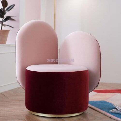 Dressing Stool Back North European Lovely Girl Net Red Creative Post Modern Light Luxury Bedroom Dressing Stool Chair