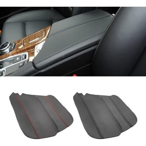 Only LHD For BMW 5 Series F10 2011 2012 2013 2014 2015 2016 2017 Microfiber Leather Center Control Armrest Box Protective Cover