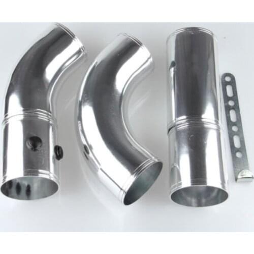 Universal 3'' Aluminium Air Filter Turbo Intake Intercooler Piping Pipe Hose Set