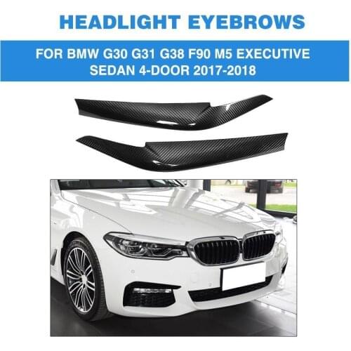Headlight Eyelids for BMW G30 G31 G38 F90 M5 Executive Sedan 4-Door 2017 2018 Dry Carbon Fiber/ Dry FRP