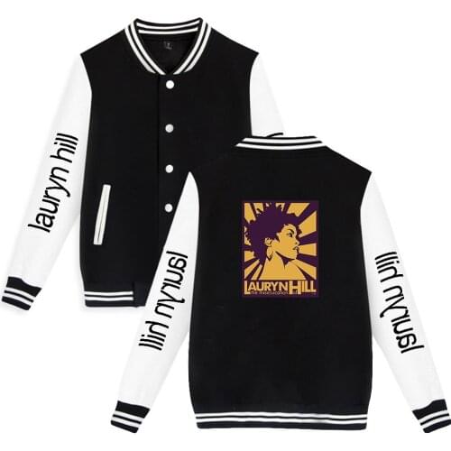 Lauryn Hill Spring Jacket Cotton Letter Pattern Printing Comfortable Casual Harajuku Street Style Street Unisex