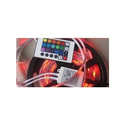 Waterproof led stripe 3528 RGB led strip light 5M 300SMD led stripe+24keys Controller+adapter 12V2A driver led stripe