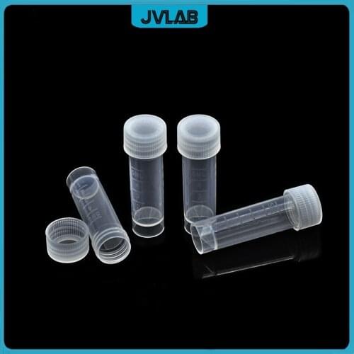 Freezing Tube Preservative Tube 5 ml Frozen Tube Sample Sub-tube Cryopreservation Tube With Scale & Silicone Ring 200 / PK