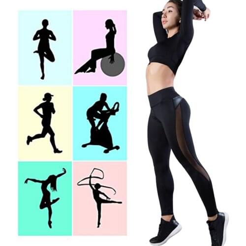 2020 Women Leggings Sexy Mesh Pants Push Up Fitness Gym Leggins Running Leggins Seamless Workout Pants Femme High Waist Mujer