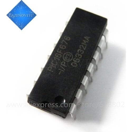 1pcs/lot PIC16F676-I/P PIC16F676 PIC16F676-IP DIP-14 New original IC In Stock