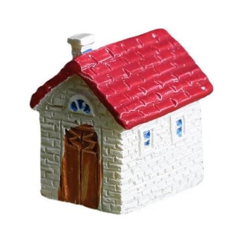 1pc Mini brick House Figurines Micro Landscape Dollhouse Ornaments Mini Craft Miniatures Mini Craft Micro Landscaping Decor