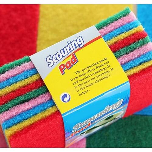 10pcs Scourer Dish Pad Cloth Cleaning Wiper Rags for Kitchen Towels Strong Decontamination DO