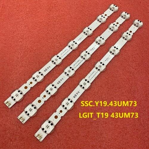 3pcs/set LED Backlight for LG 43UM4390PLC 43UM74006LB 43UM7450PLA 43UM7390PLC 43UM7400PLB 43UM7300PSA 43LM6300PSB SSC.Y19.43UM73
