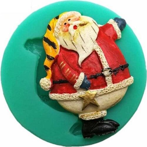 3D Christmas Silicone Fondant Mold Chocolate Cake Soap Mold Santa Claus Silicone Mold