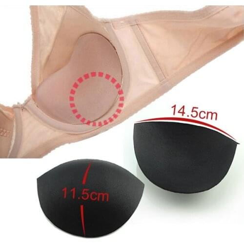 5pair Black Bra Cup Soft Sponge Foam Pads Push Up Breast Enhancer Pads Supplies For Bikini Yoga Insert Bra Accessories WB93
