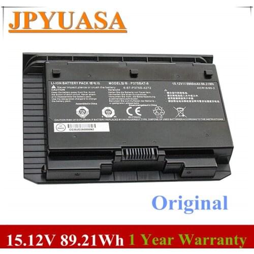 7XINbox 15.12V 89.21wh Original P375BAT-8 Laptop Battery For Clevo X911 NP9390 P375S P375SM NP9377-S P370EM 6-87-P375S-427