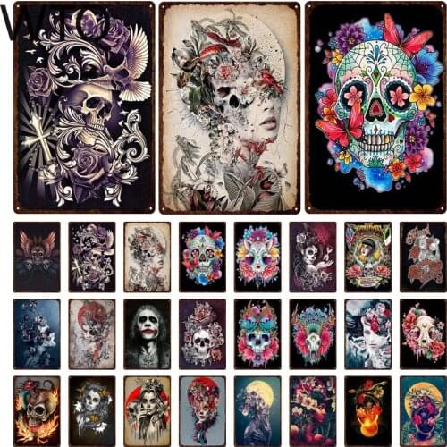 5D Diy Diamond Painting Cross Ctitch Kits Tattoos Skeleton Skull Painting Diamond Mosaic Picture Embroidery Full Drill Home Deco