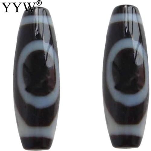 1PC 1-21 Eyed Natural Tibetan Dzi Beads For Making Diy Jewelry Bracelet Necklace High Quality Oval One-Eyed Two Tone Grade AAA