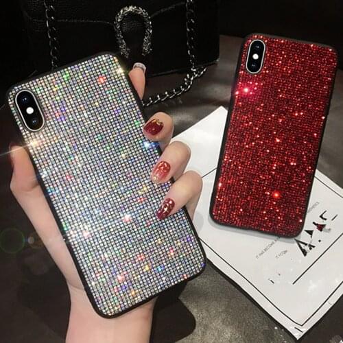 Bling diamond Glitter Phone case For OPPO A5S A57 A59 A83 A3S A5 A7 F9 F5 V11 Pro V15 A52 A92 A31 A9 2020 Reno Phone Cases coque