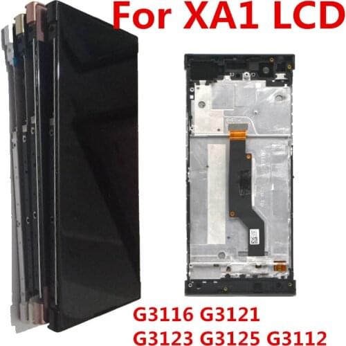 5.0 inch Touch Screen For SONY Xperia XA1 XA 1 G3116 G3121 G3123 G3125 G3112 LCD Display Digitizer Assembly Frame