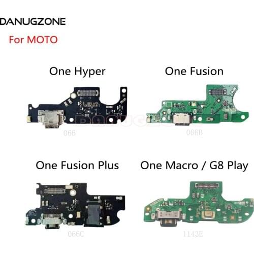 USB Charging Dock Port Socket Jack Connector Charge Board Flex Cable For Motorola MOTO One Hyper Fusion Plus / One Macro G8 Play