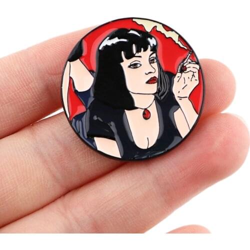 DZ1823 Pulp Fiction Collection Enamel Lapel Pin Badge Pins Hats Clothes Backpack Decoration Jewelry Accessories Gifts for Friend