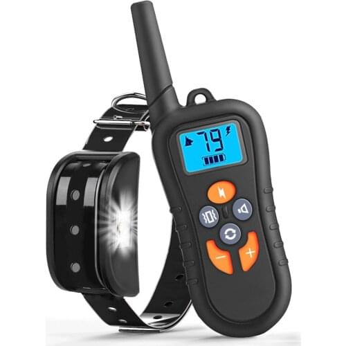 Remote Electronic Dog Training Collar Shock Vibration Beep Rechargeable Waterproof With LCD Display for All Size Pet E-Collar