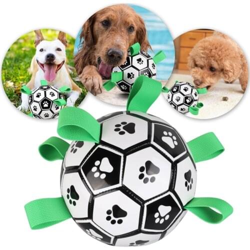 Pet Soccer Ball Indoor-Outdoor Interactive Dog Toy With Easy Grab Tabs Unique And Fun Dog Tug Toys Dog Water Toy Newest