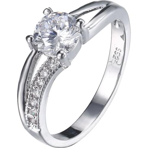 Hermosa Big Promotional Hermosa Jewelry White Zircon Women Wedding Ring CX2