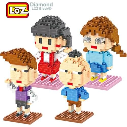 LOZ Anime Sakura Momoko 4 styles Diamond Building Blocks Cute Action Figure DIY Assemble Toys Present Gift for Children Kids