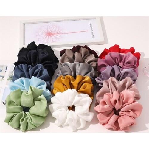 Fashion Velvet Scrunchies Women Elastic Hair Band Elegant Colorful Solid Color Large Scrunchie Girls Hair Accessories Headwear